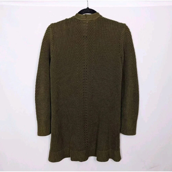 SOFT SURROUNDINGS M Green Embroidered Bead 3D Floral Cardigan Sweater Jacket - Picture 3 of 16